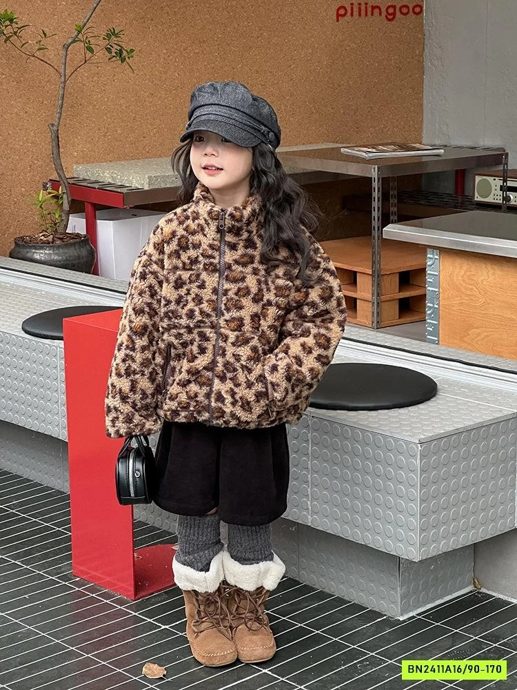 KHOÁC LÔNG CỪU BEO NÂU 25H009 AMBB