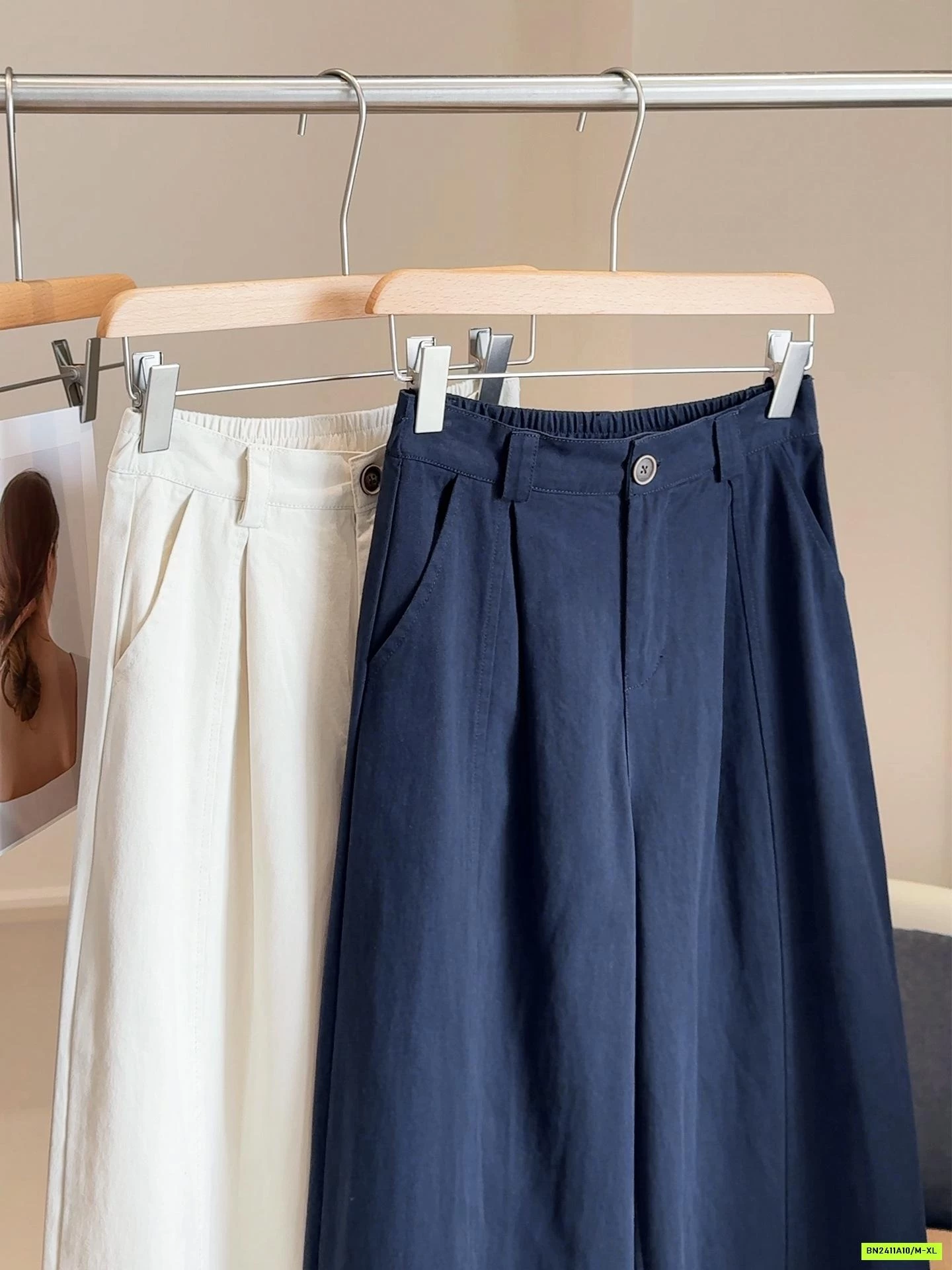 QUẦN THÔ ỐNG RỘNG CẠP LƯNG CHUN