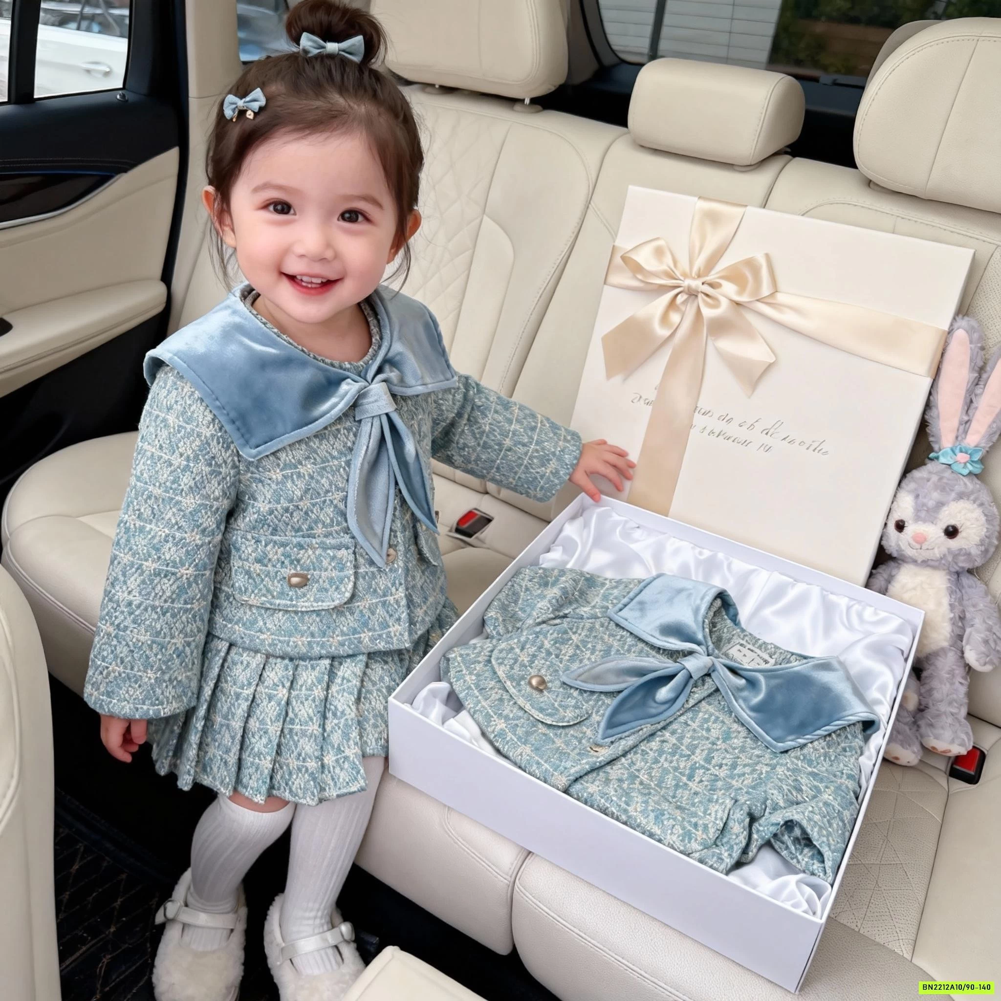 SÉT VÁY DẠ XANH XẾP LY THỦY THỦ