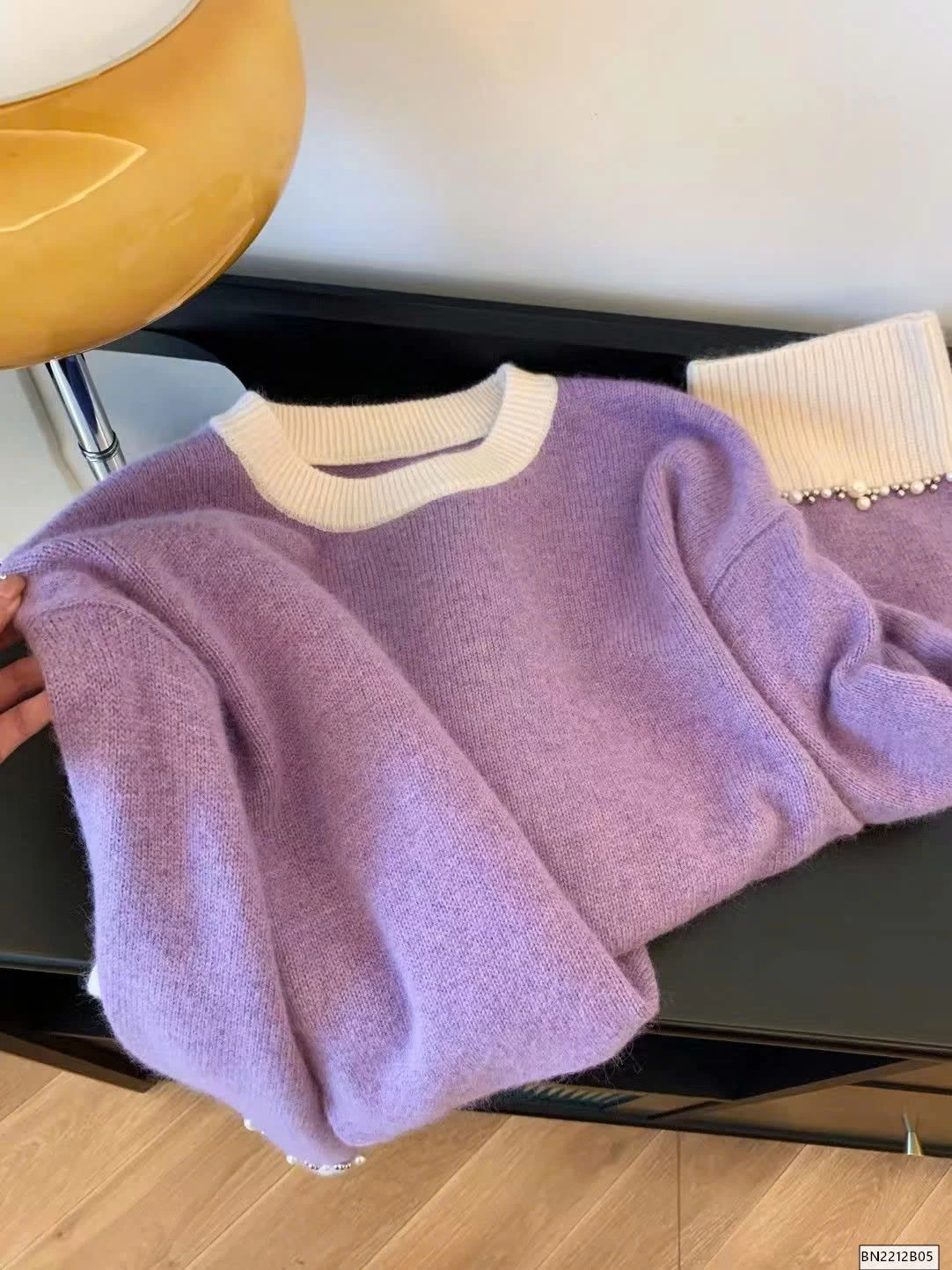 ÁO LEN PHỐI MÀU VIỀN NGỌC