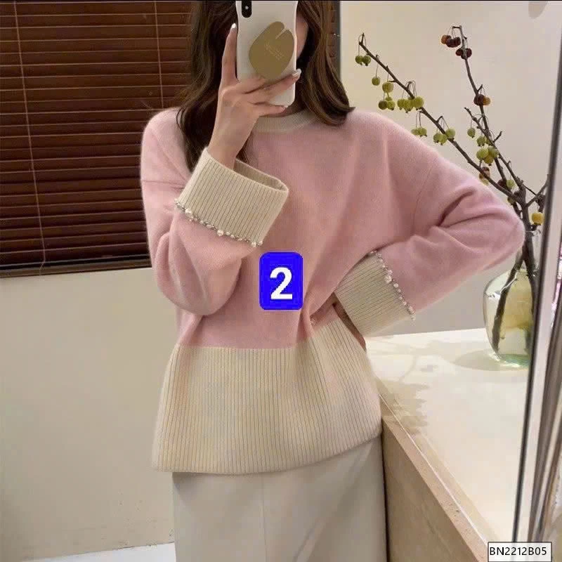 ÁO LEN PHỐI MÀU VIỀN NGỌC