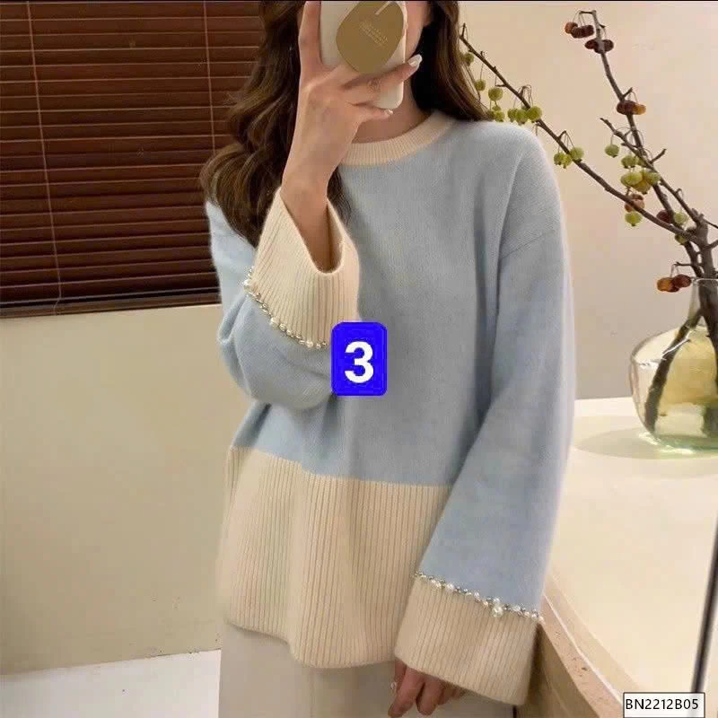 ÁO LEN PHỐI MÀU VIỀN NGỌC