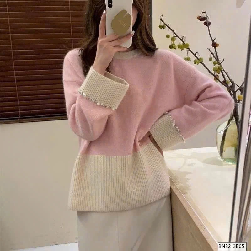 ÁO LEN PHỐI MÀU VIỀN NGỌC