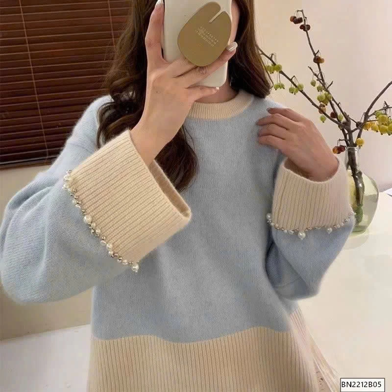 ÁO LEN PHỐI MÀU VIỀN NGỌC