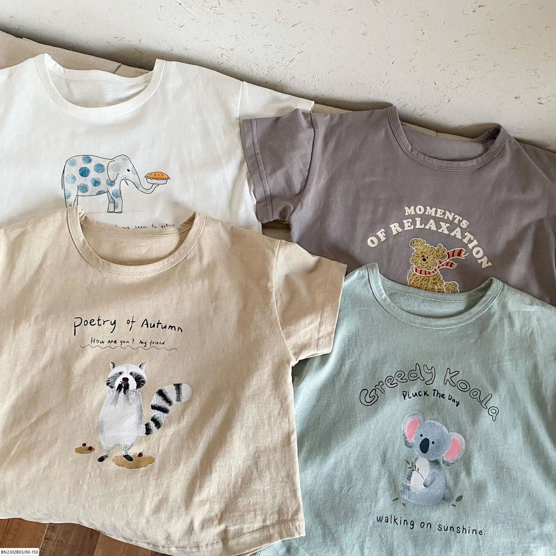 ÁO THUN HÈ HOẠT HÌNH BASIC