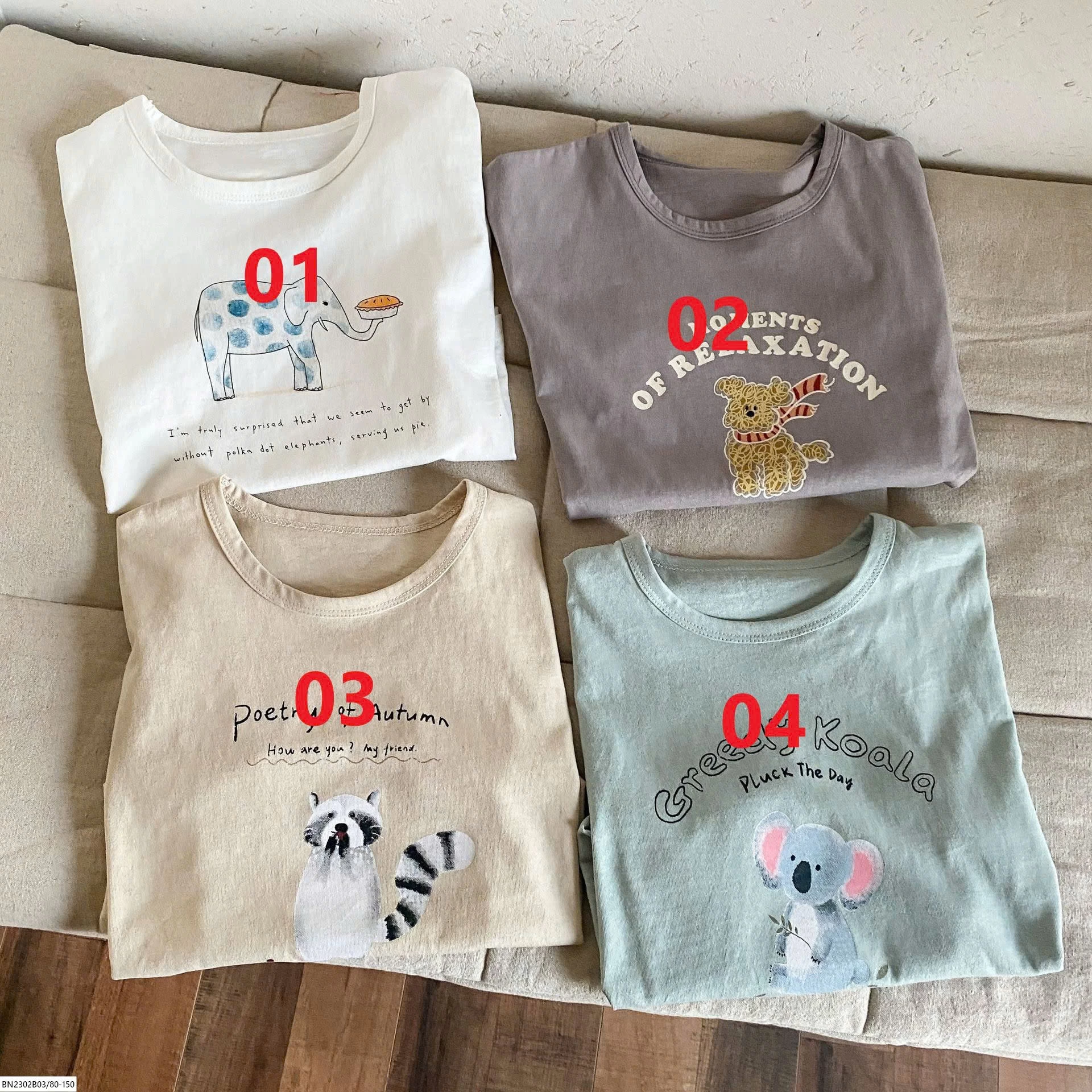 ÁO THUN HÈ HOẠT HÌNH BASIC