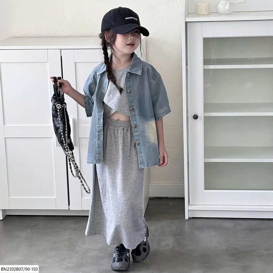 SƠ MI DENIM BẠC MÀU