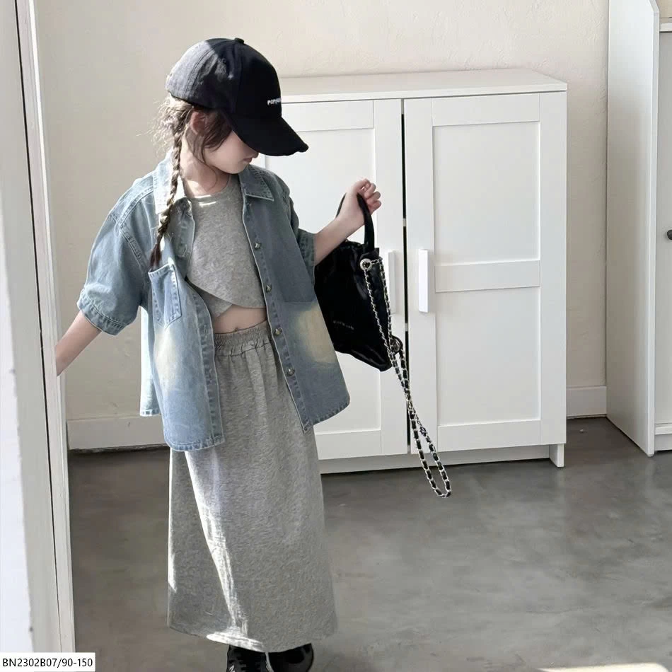 SƠ MI DENIM BẠC MÀU