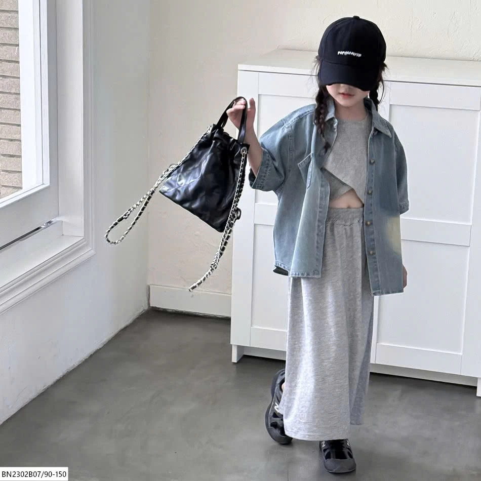 SƠ MI DENIM BẠC MÀU