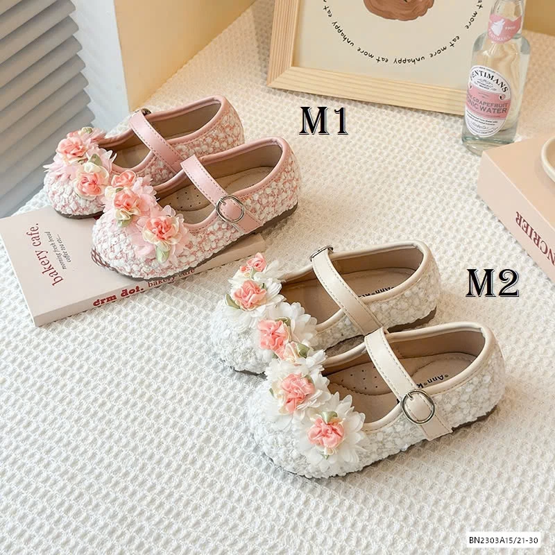 GIÀY BÚP BÊ HOA NỔI QUAI DÁN