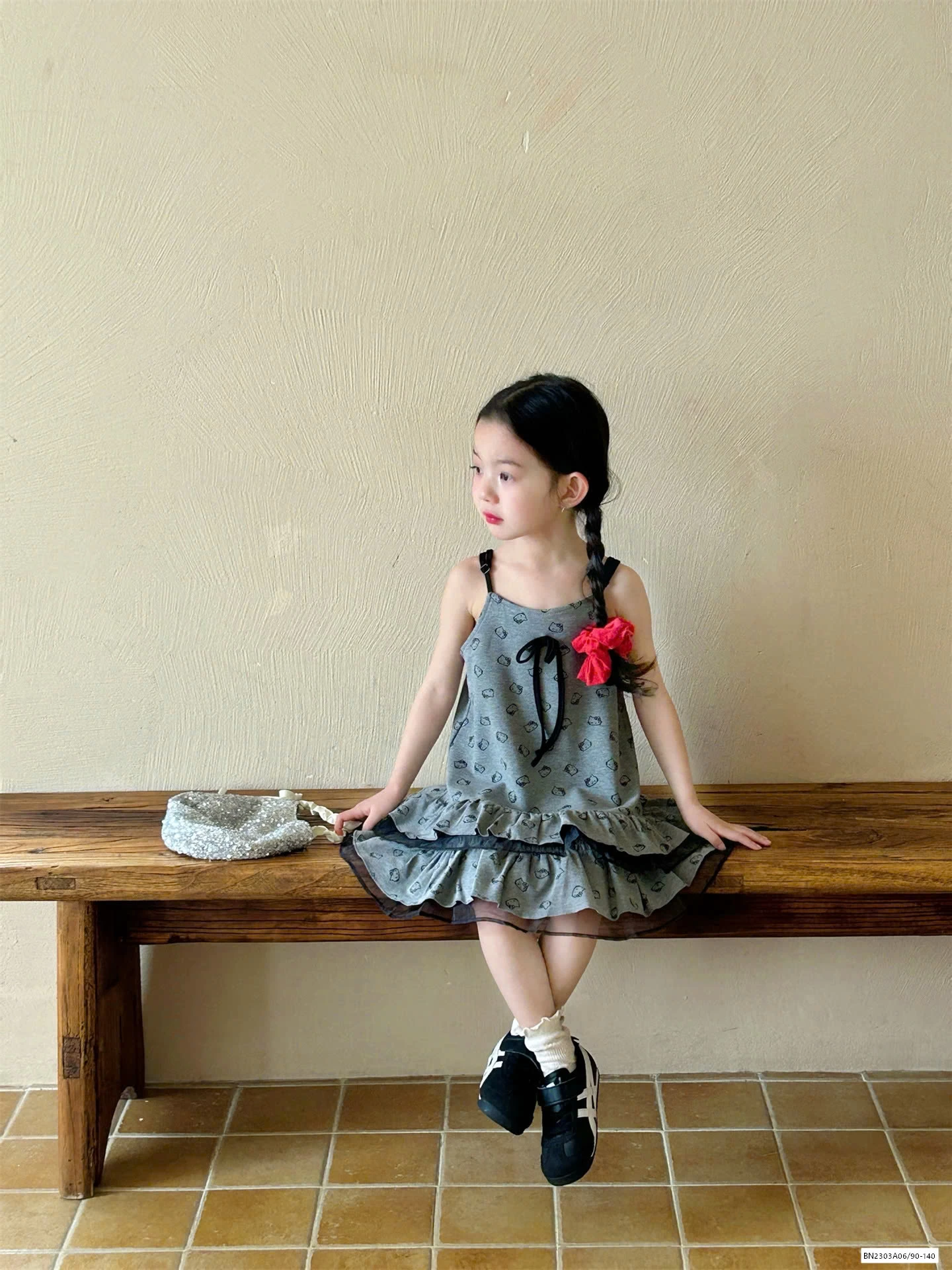 ĐẦM 2 DÂY ĐUÔI CÁ XÁM