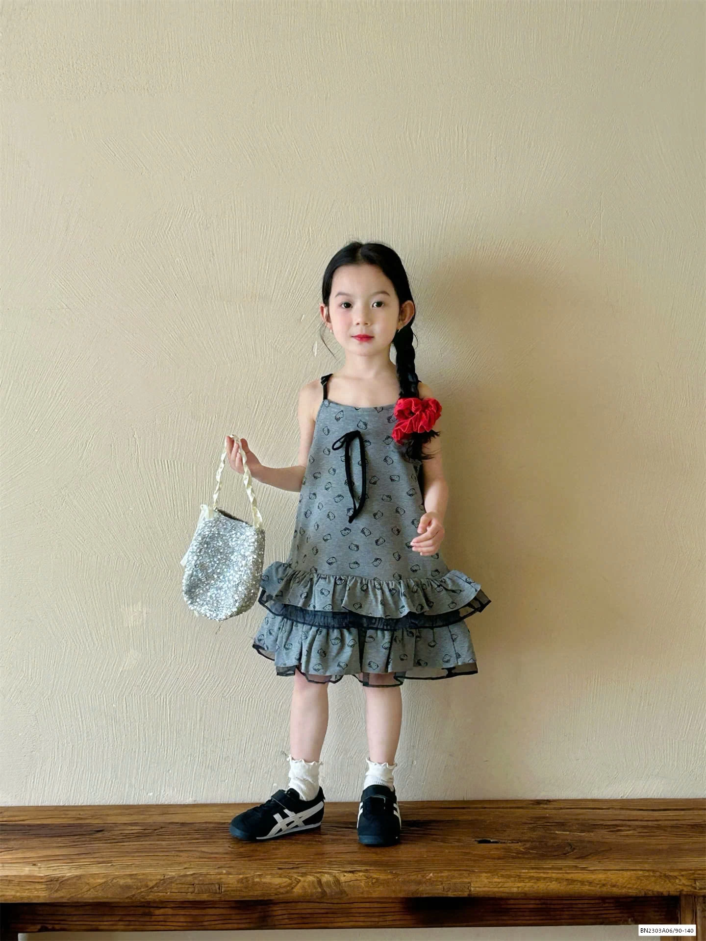 ĐẦM 2 DÂY ĐUÔI CÁ XÁM