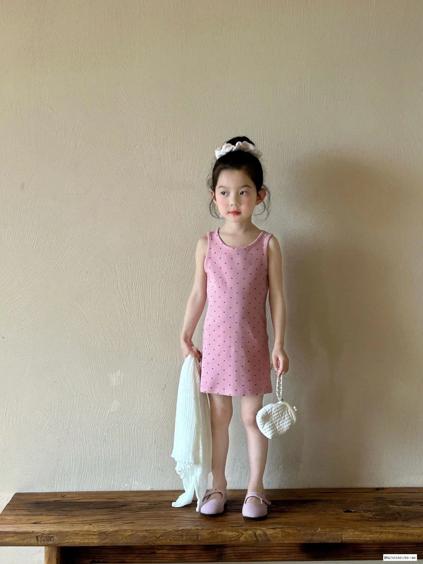 SÉT ĐẦM HỒNG BI MIX CARDIGAN