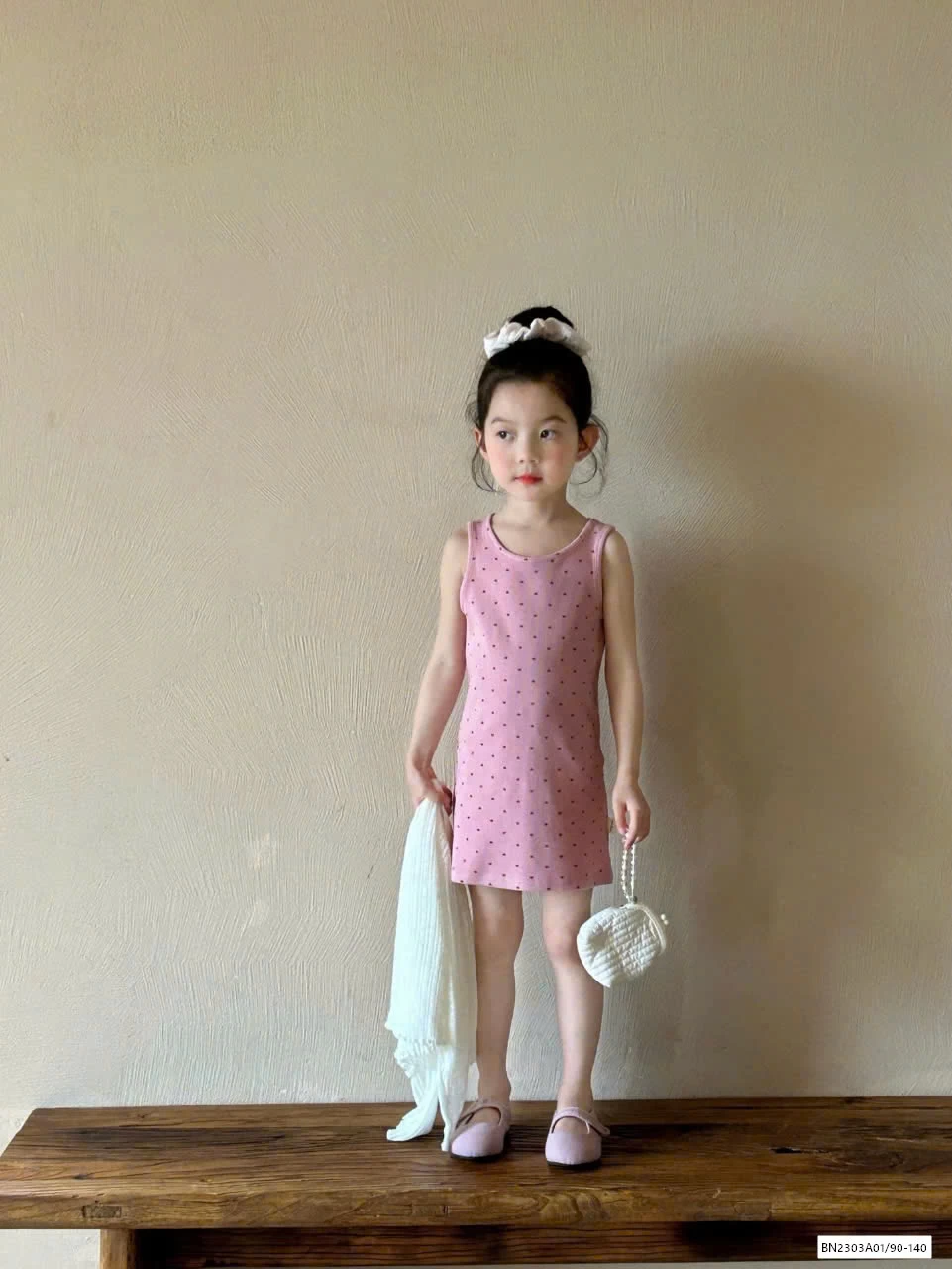 SÉT ĐẦM HỒNG BI MIX CARDIGAN