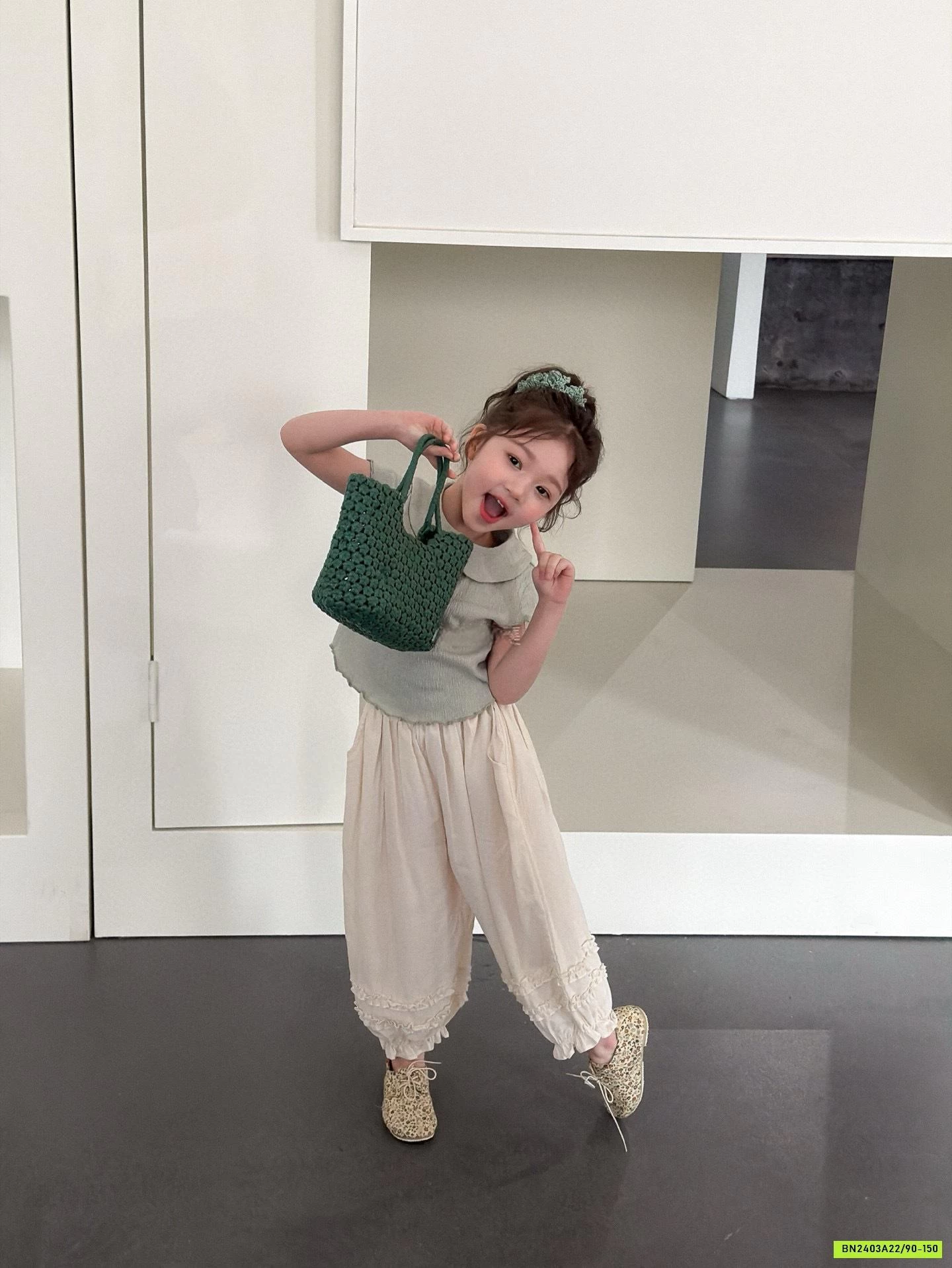 ÁO CỔ SEN MIX QUẦN VIỀN BÈO