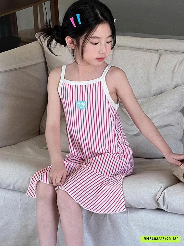 BST VÁY 2 DÂY HỌA TIẾT CHO BÉ GÁI