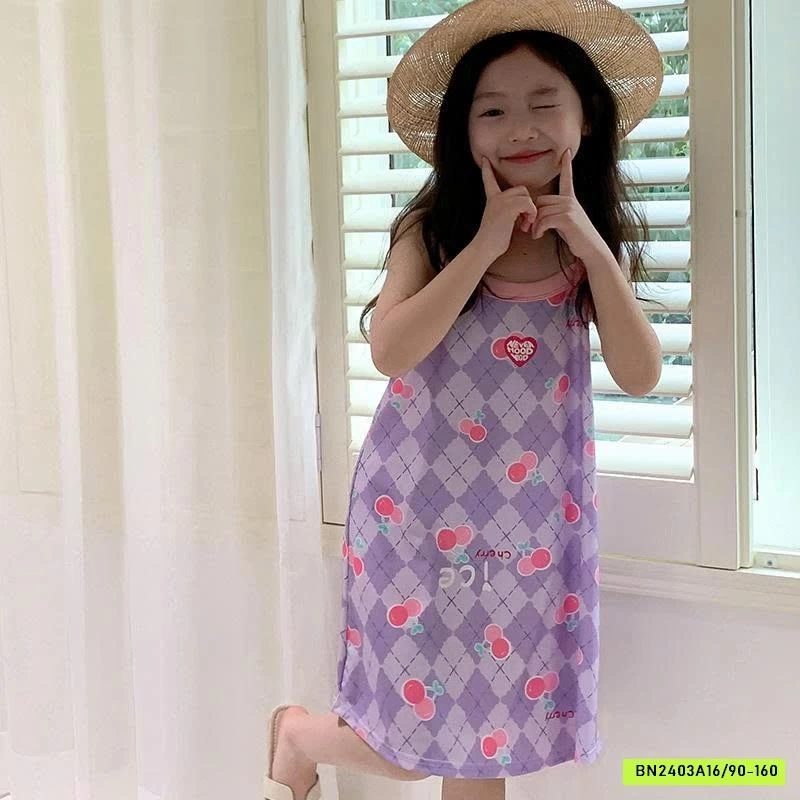 BST VÁY 2 DÂY HỌA TIẾT CHO BÉ GÁI