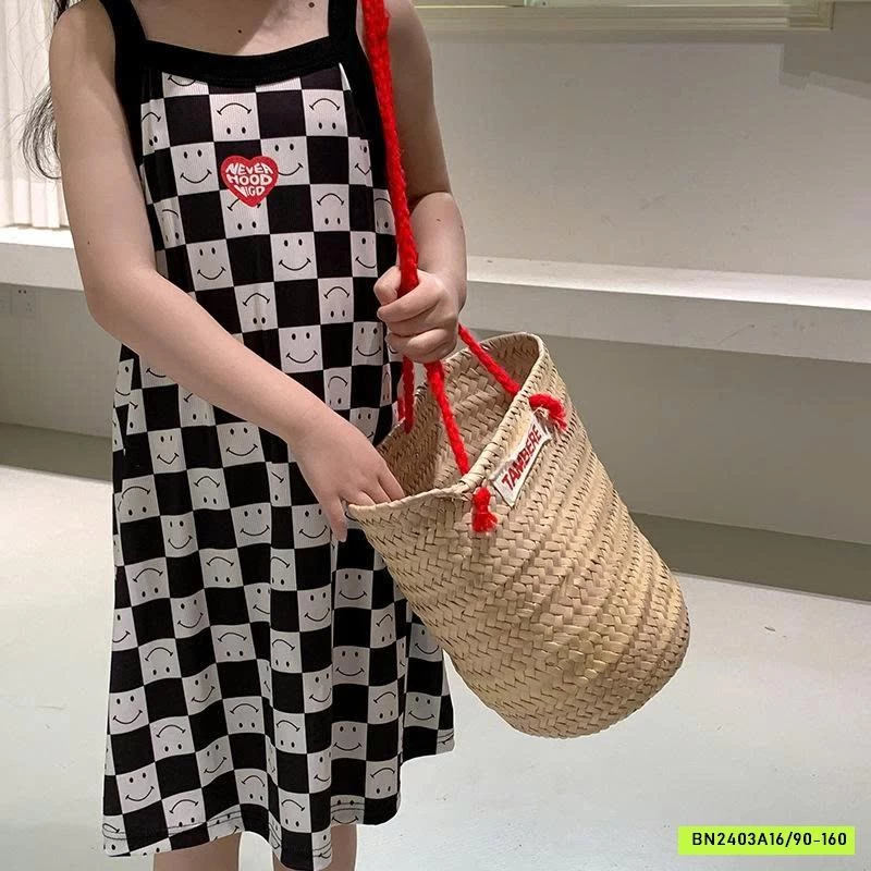 BST VÁY 2 DÂY HỌA TIẾT CHO BÉ GÁI