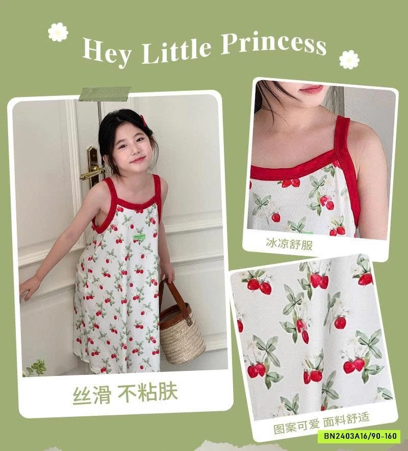 BST VÁY 2 DÂY HỌA TIẾT CHO BÉ GÁI