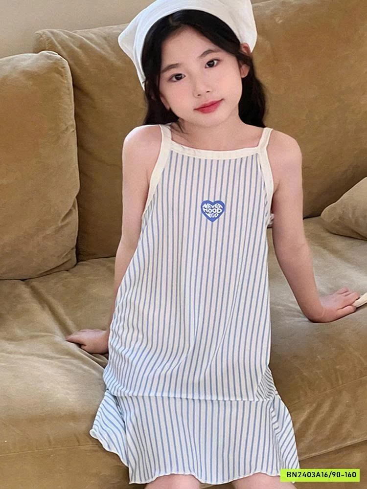 BST VÁY 2 DÂY HỌA TIẾT CHO BÉ GÁI