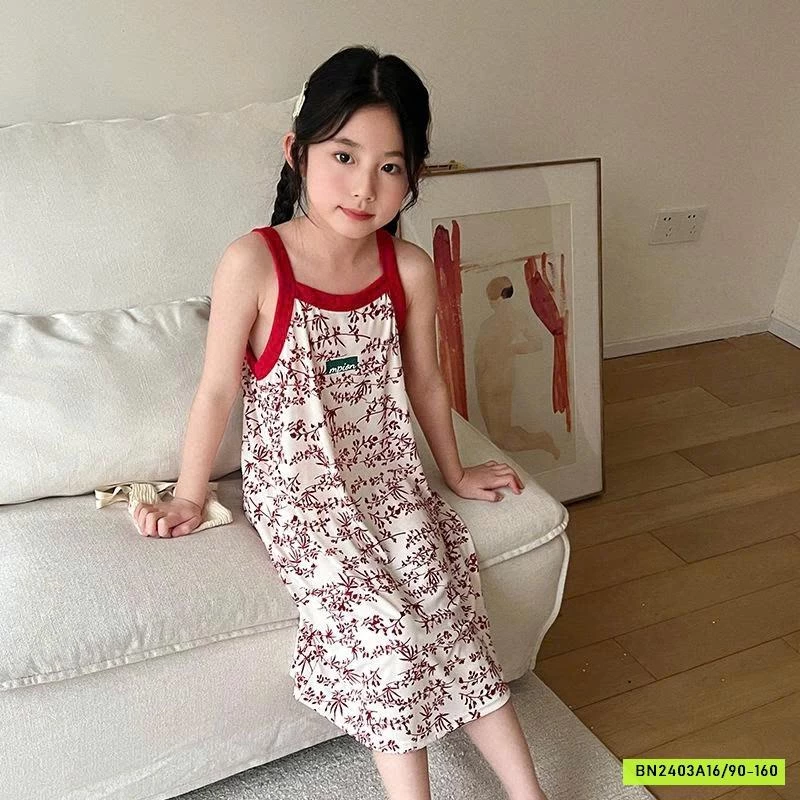 BST VÁY 2 DÂY HỌA TIẾT CHO BÉ GÁI