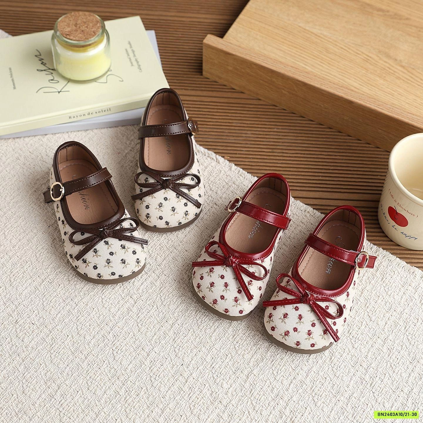 GIÀY BÚP BÊ HOA NHÍ GẮN NƠ