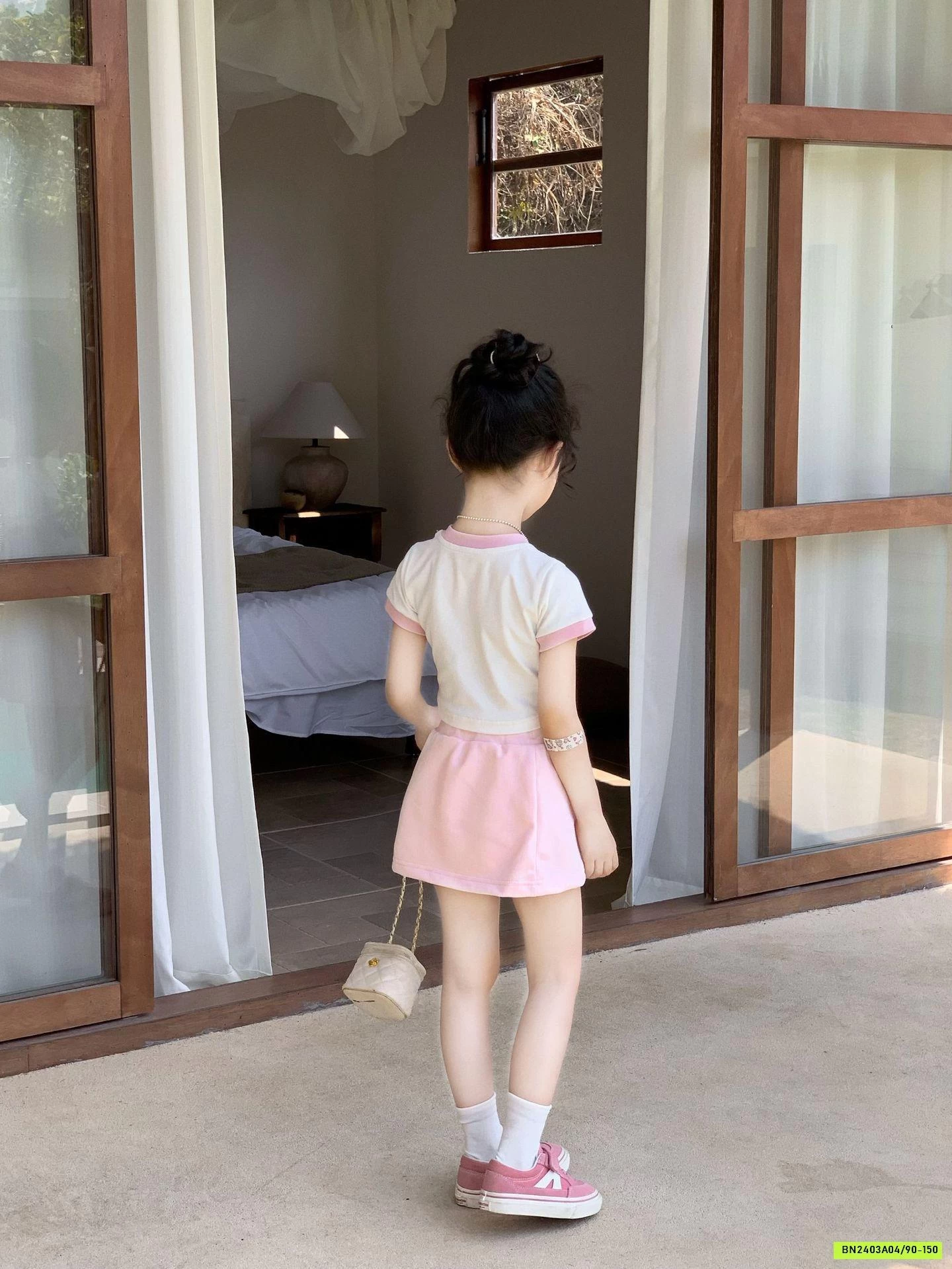 SÉT CROPTOP TRÁI TIM MXX CV HỒNG