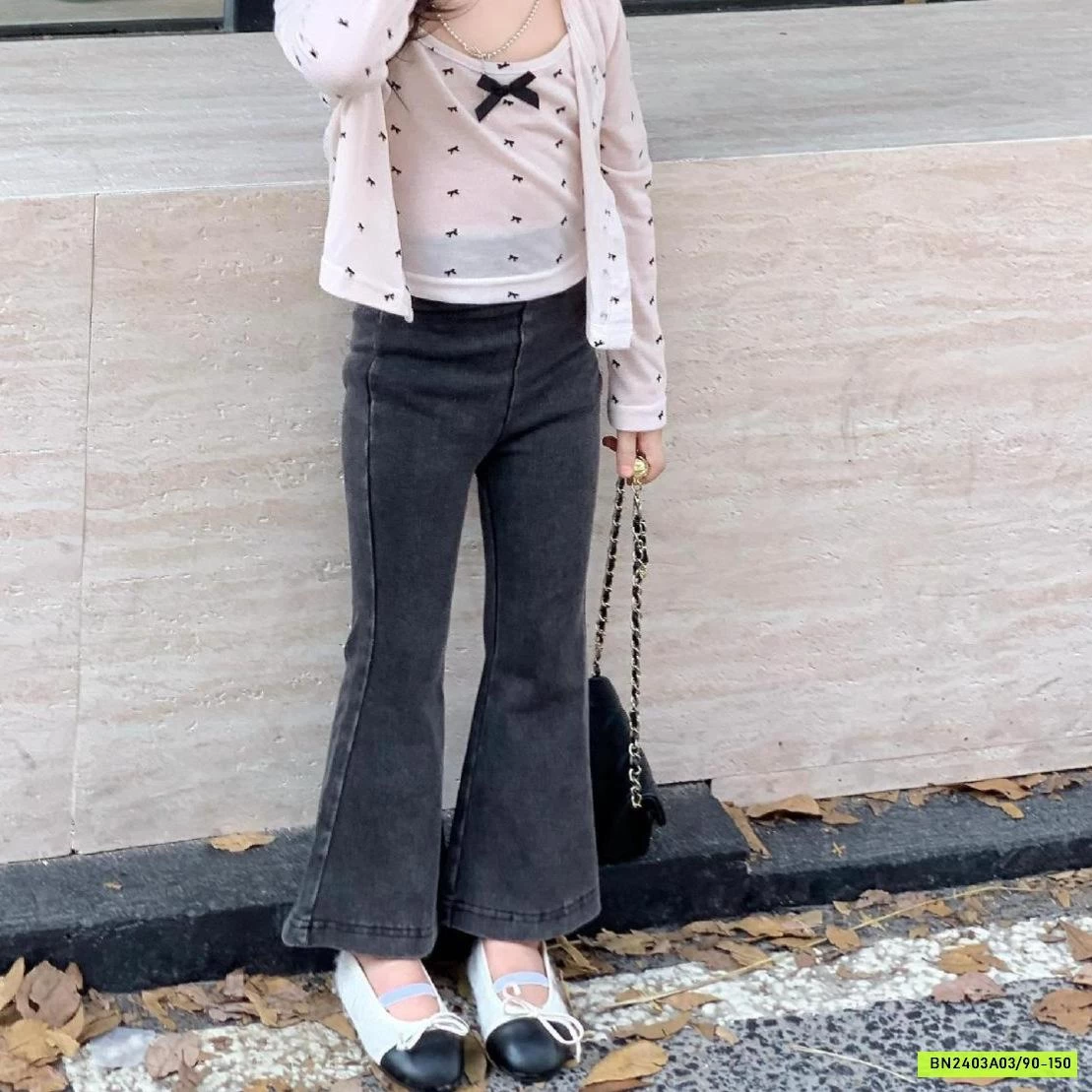 JEANS SKINNY ỐNG LOE BÉ GÁI