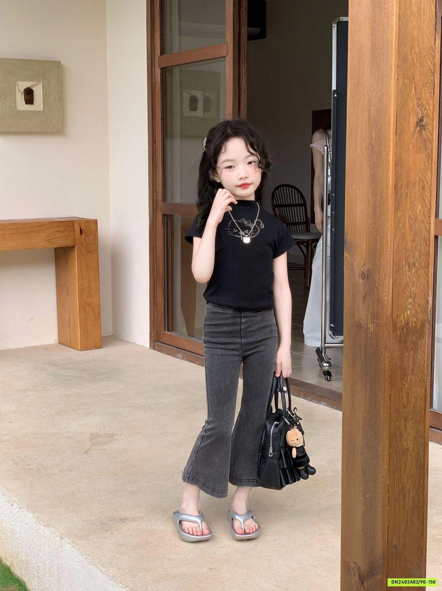 JEANS SKINNY ỐNG LOE BÉ GÁI