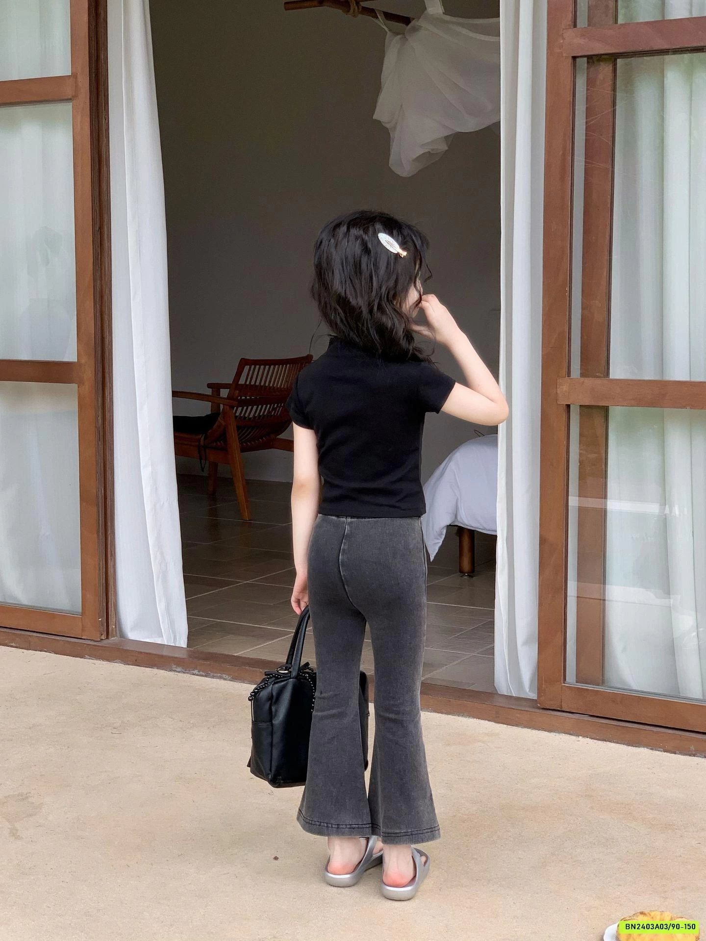 JEANS SKINNY ỐNG LOE BÉ GÁI