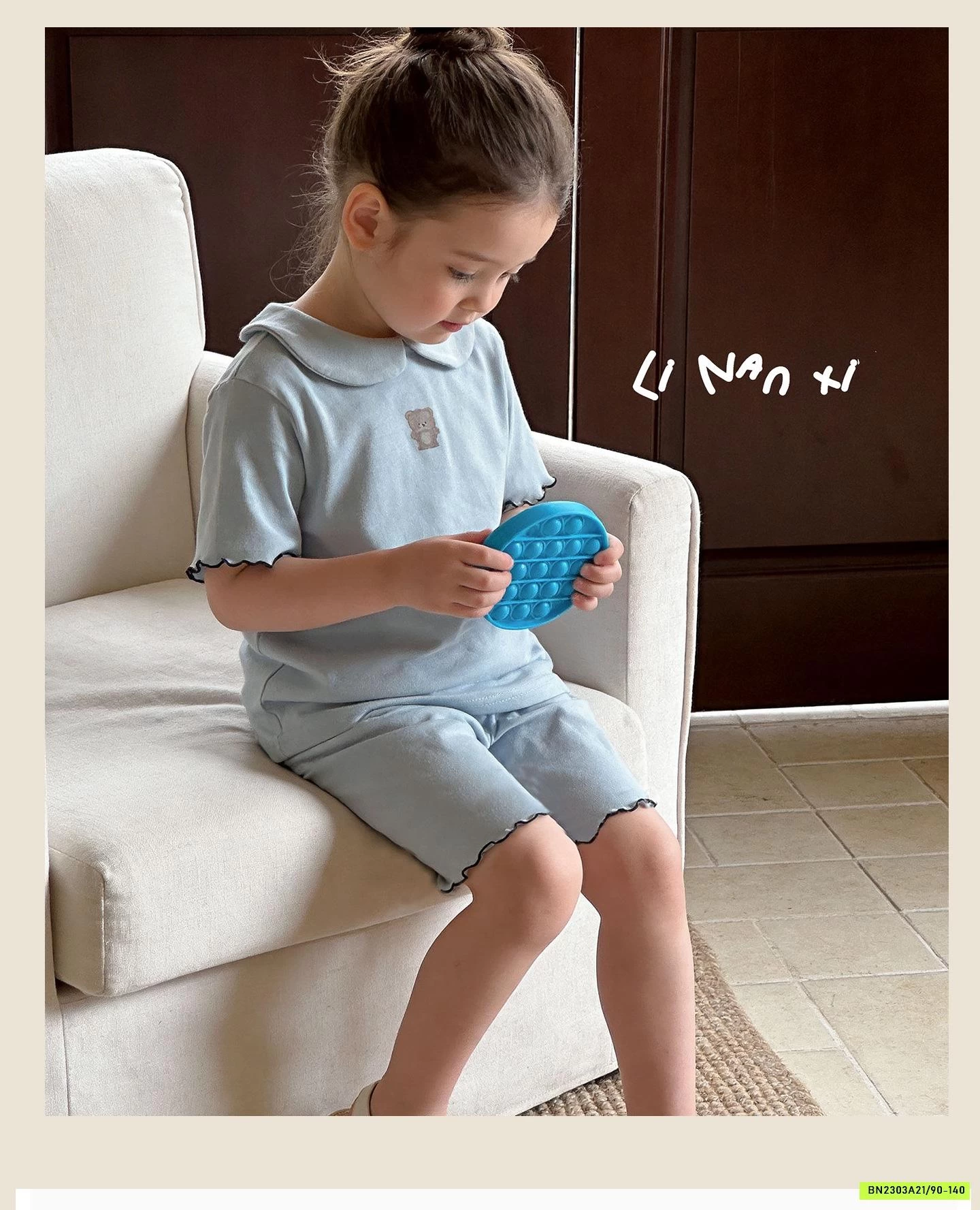 BỘ COTTON LỬNG CỔ SEN LINANXI