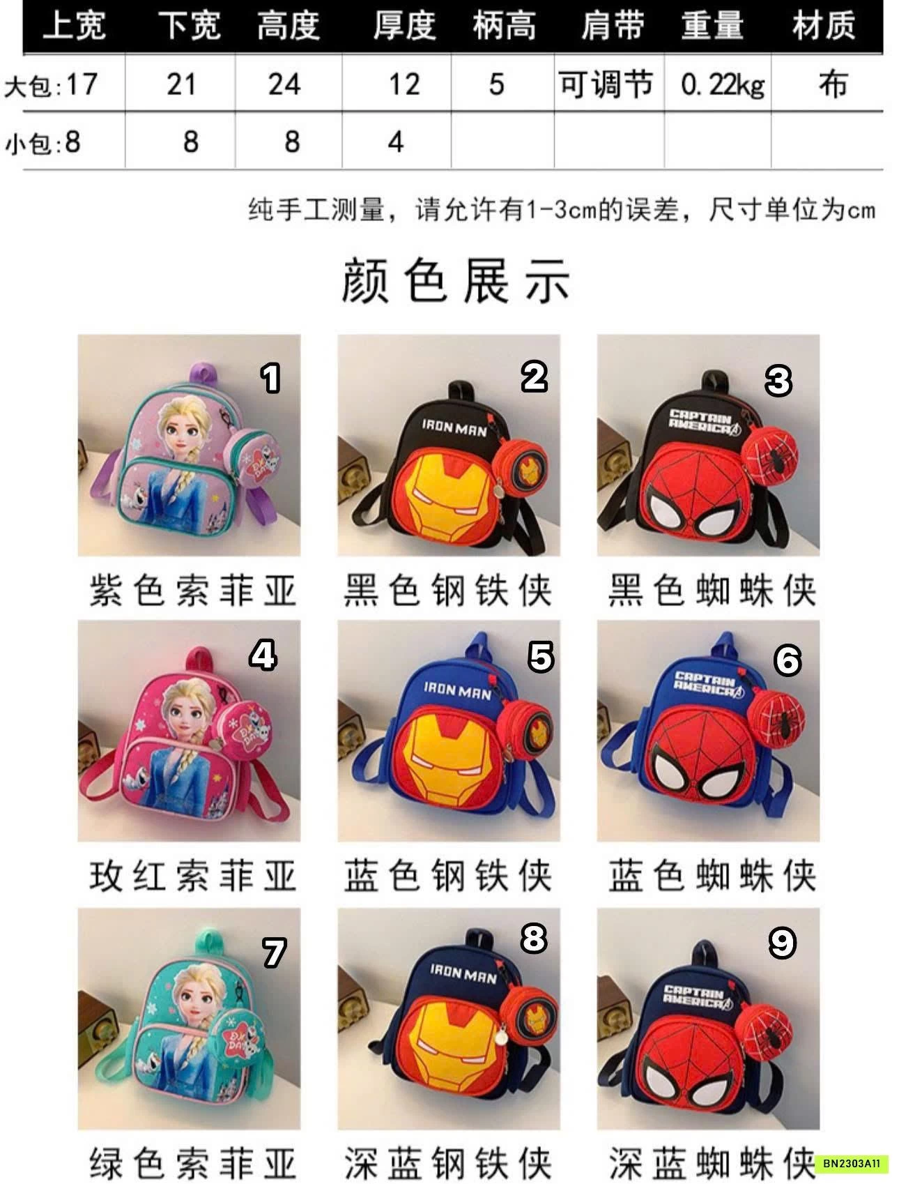 BA LÔ HOẠT HÌNH CHO BÉ