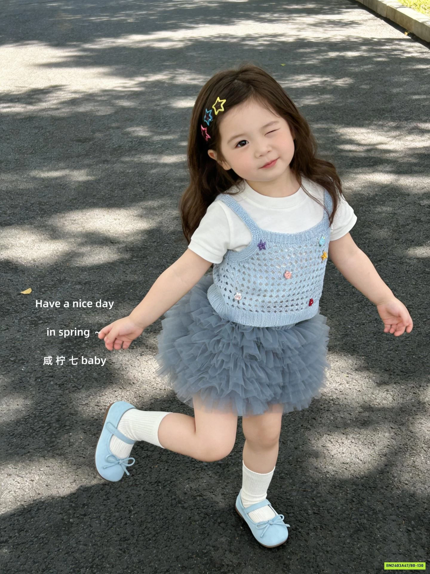 SÉT VÁY TUTU XANH 3 CHI TIẾT TBABY