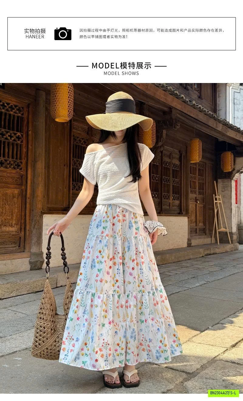 CHÂN VÁY HOA DÁNG DÀI