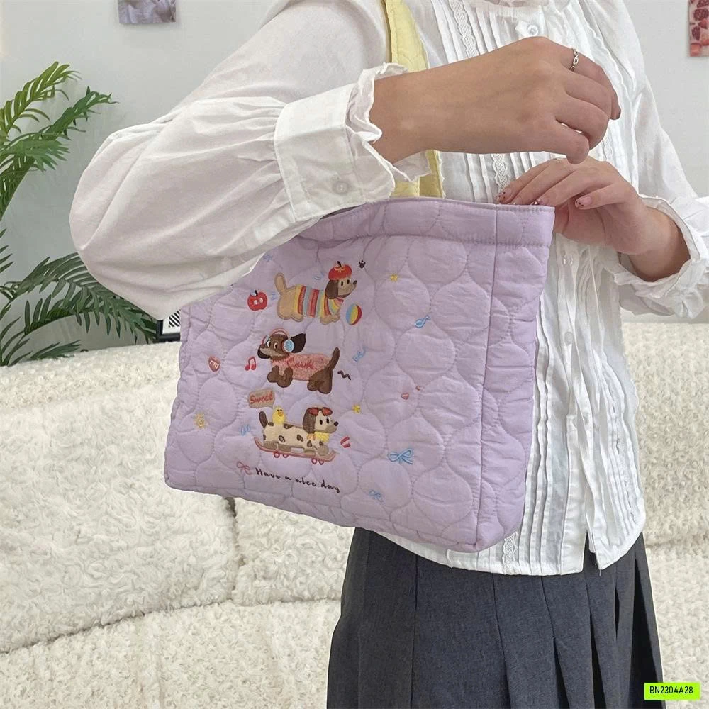 TÚI TRẦN BÔNG THÊU CÚN