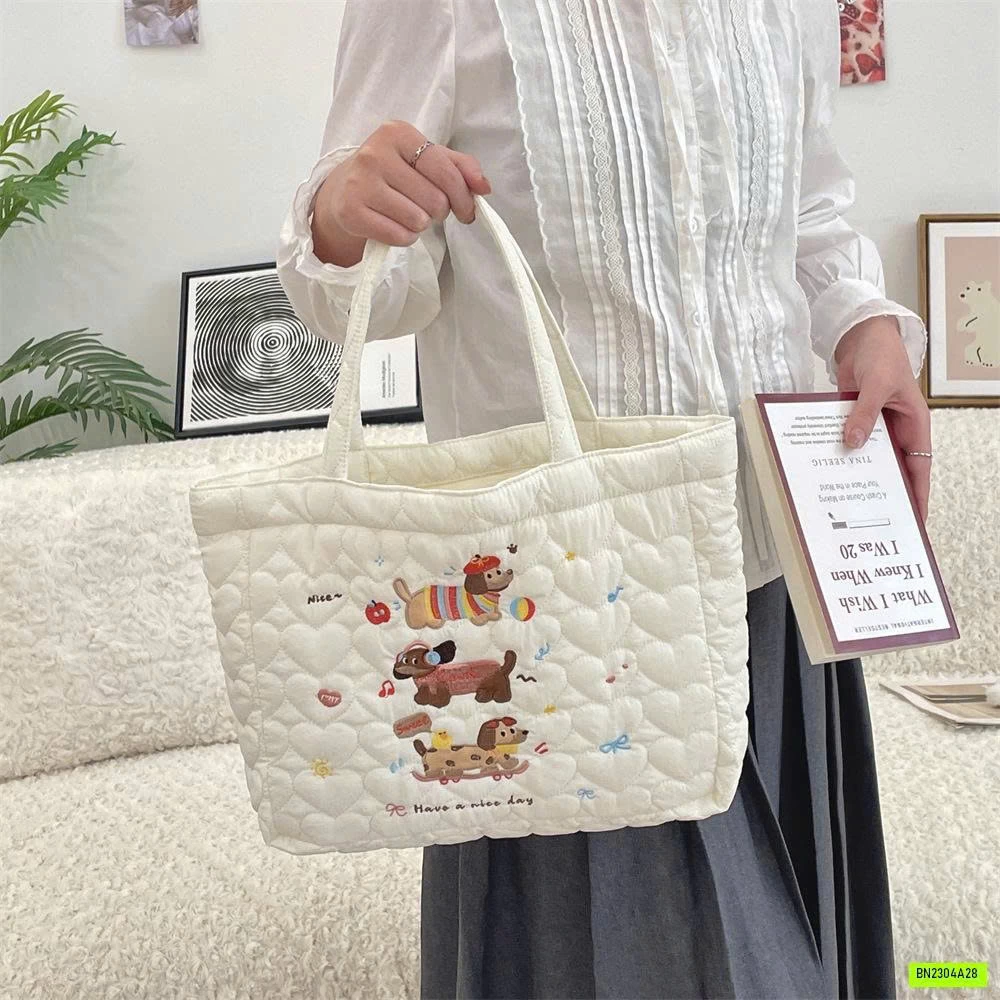 TÚI TRẦN BÔNG THÊU CÚN