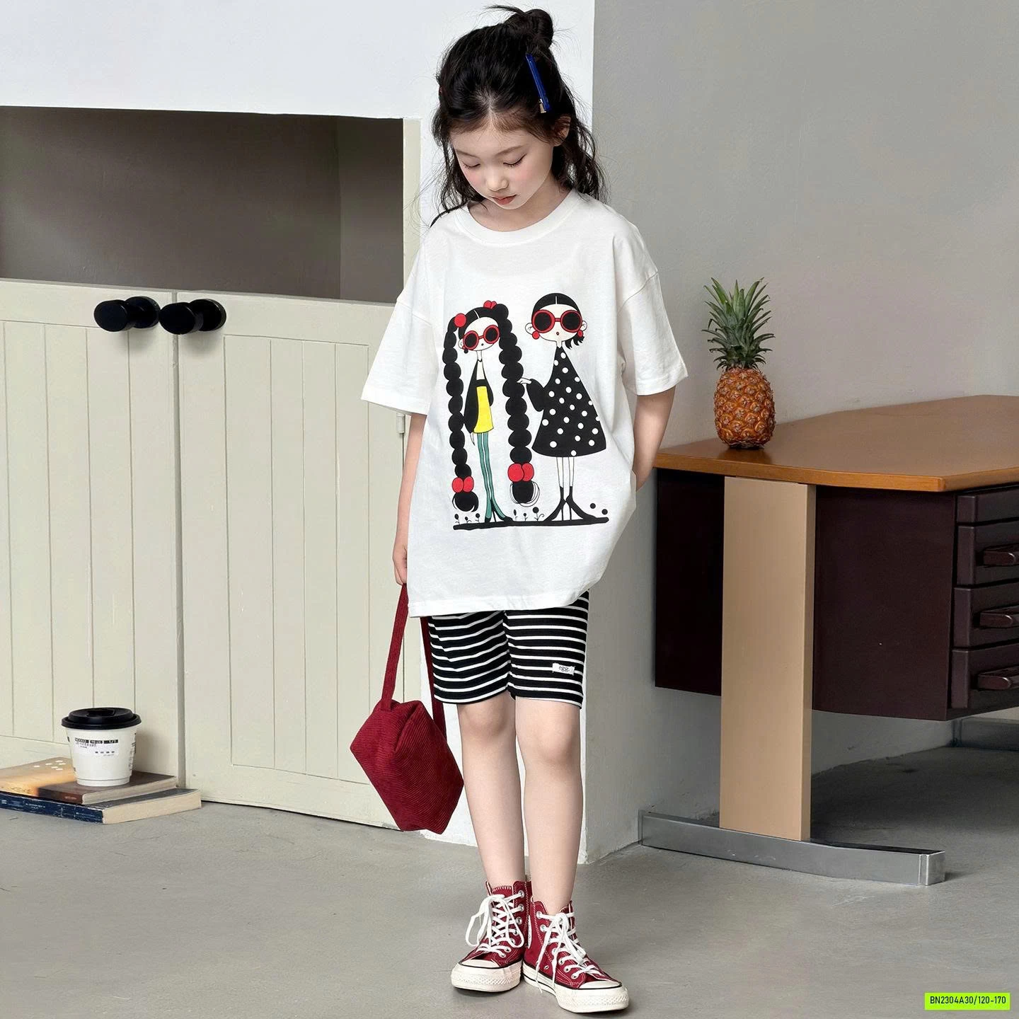 SÉT ÁO CÔ GÁI MIX LEGGING KẺ SZ ĐẠI