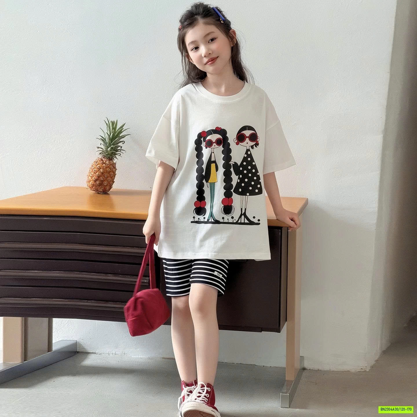 SÉT ÁO CÔ GÁI MIX LEGGING KẺ SZ ĐẠI