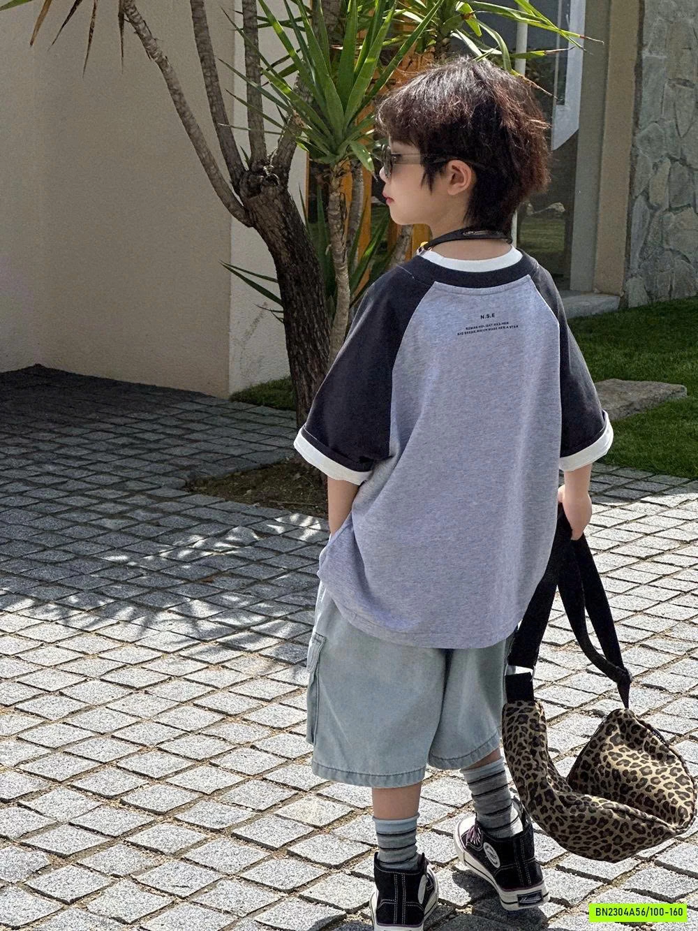 ÁO THUN MICKEY XÁM PHỐI MÀU TAY AFTE