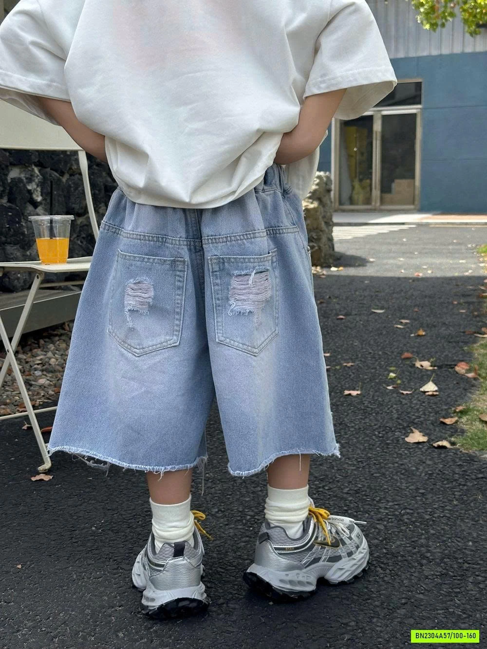 SHORT JEANS RÁCH CÁ TÍNH AFTE