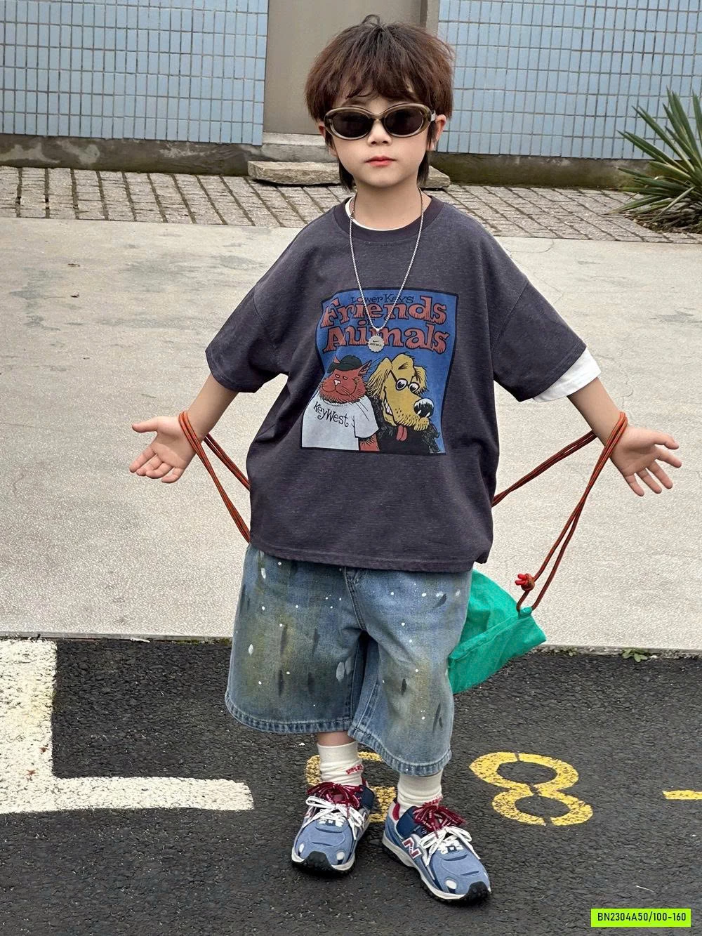 ÁO THUN IN HÌNH MIX SHORT VẢY SƠN AFTE