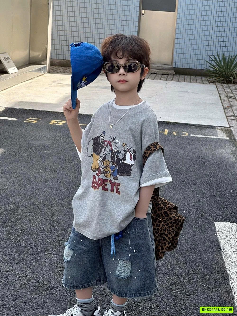 ÁO THUN POPEYE MIX SHORT RÁCH GỐI AFTE