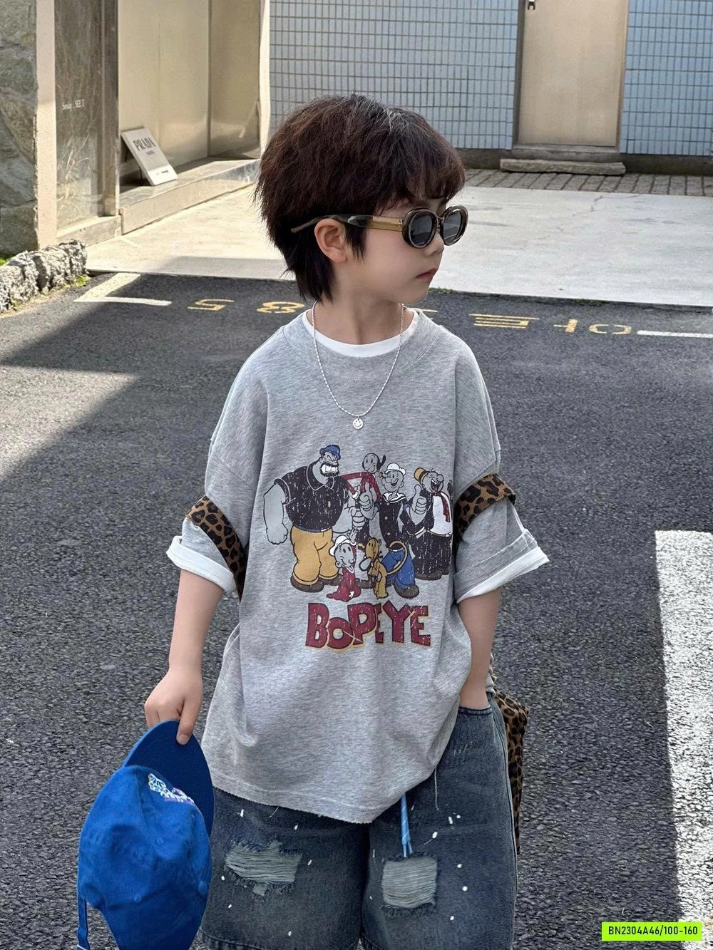 ÁO THUN POPEYE MIX SHORT RÁCH GỐI AFTE