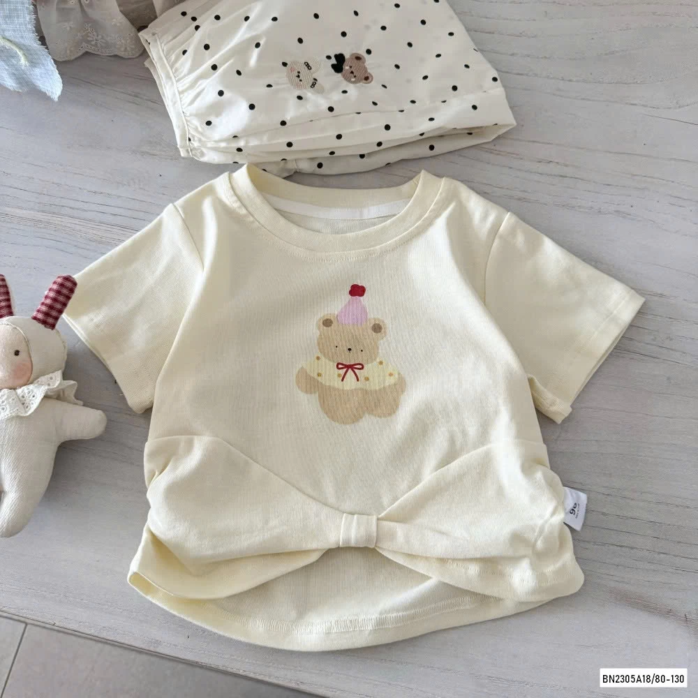 SÉT ÁO GẤU MIX QUẦN BOOM CHẤM BI