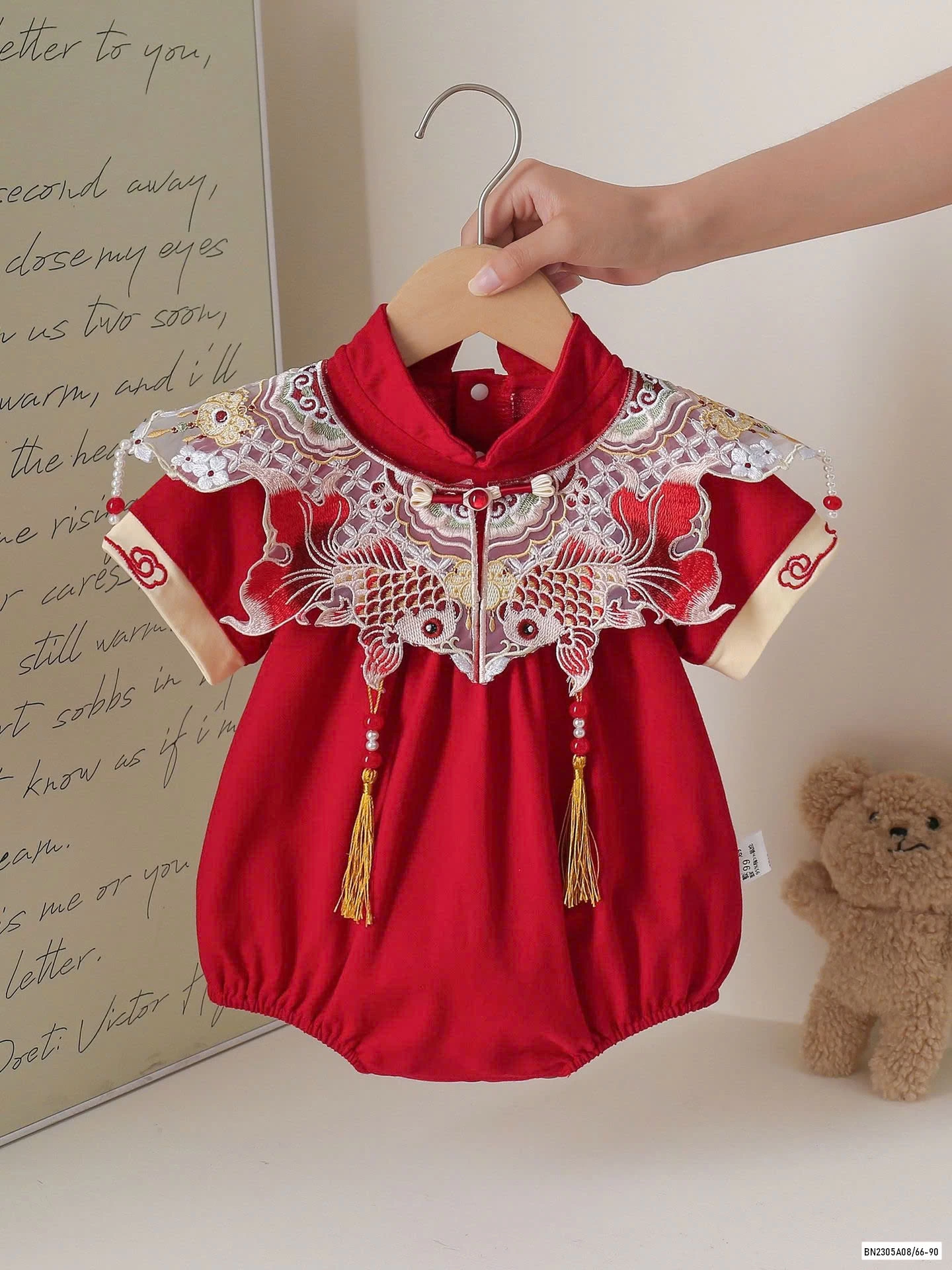 BODY ĐỎ THÊU CÁ CHÉP