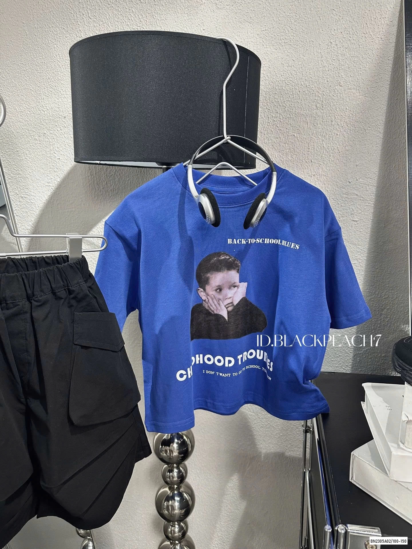 ÁO XANH MIX SHORT ĐEN TÚI HỘP