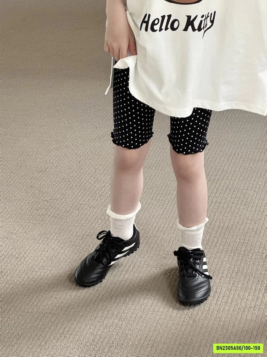 ÁO KITTY OVERSIZE MIX LEGGING CHẤM BI YUKIDS