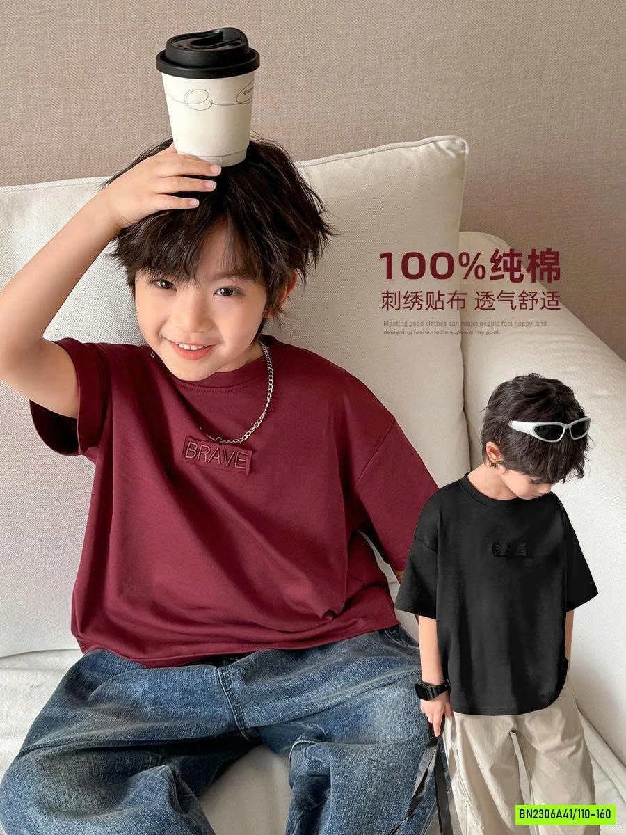 ÁO THUN THÊU CHỮ BRAVE
