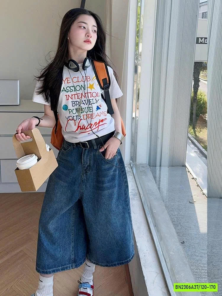 SÉT ÁO THUN CHỮ MIX JEANS LỠ