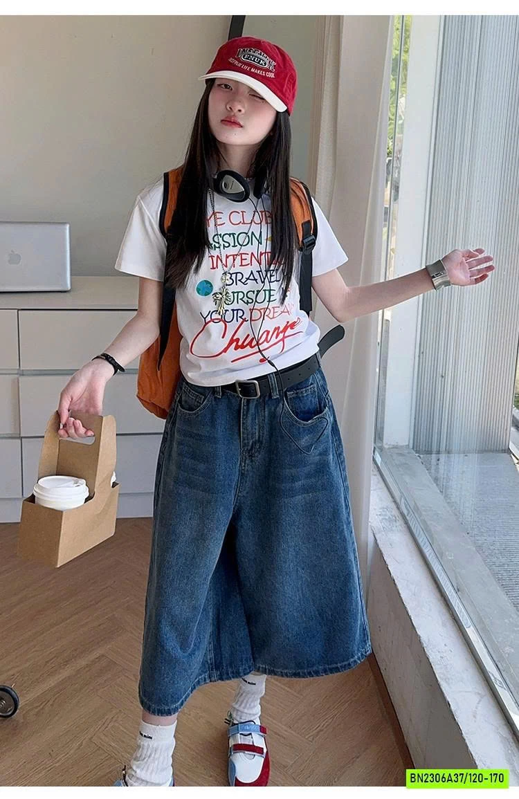 SÉT ÁO THUN CHỮ MIX JEANS LỠ